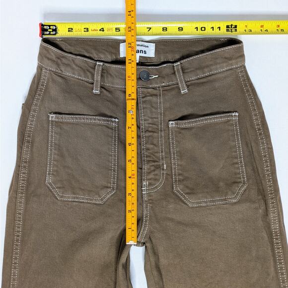 Reformation Alyssa Wide Leg 26 Brown Sustainable Denim '70s Boho Aesthetic - Picture 7 of 10